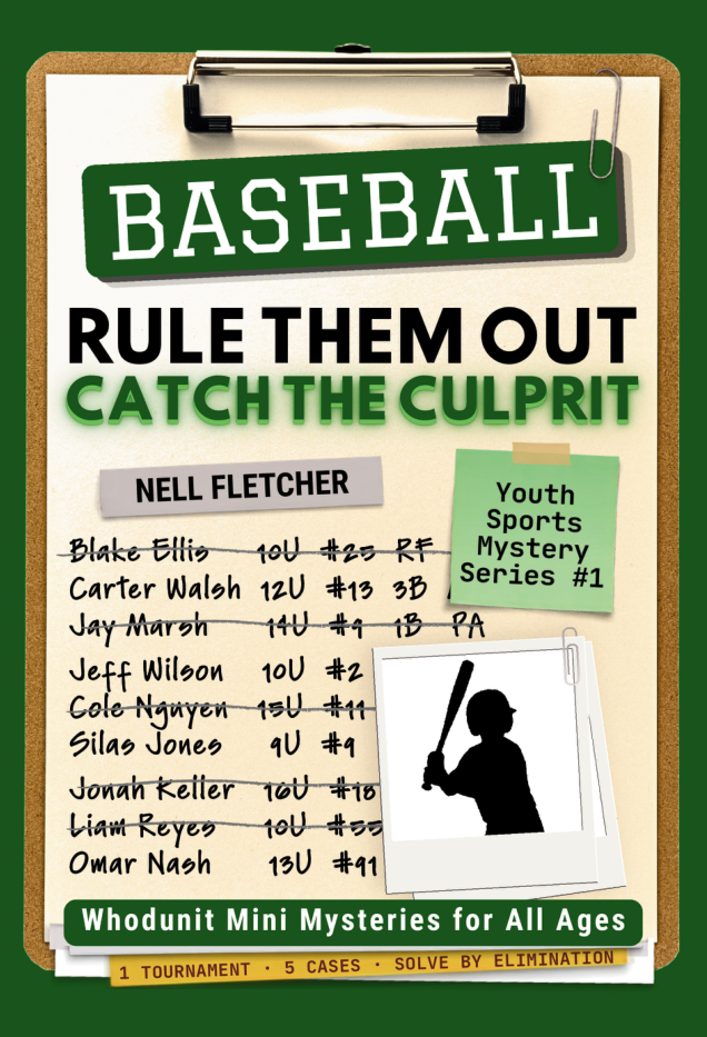 Cover of BASEBALL Rule Them Out Catch the Culprit: Whodunit Mini Mysteries for All Ages