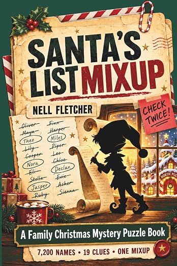 Cover of Santa's List Mixup: A Family Christmas Mystery Puzzle Book